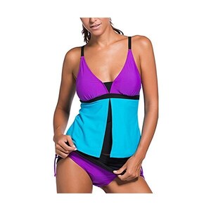 Costume Da Bagno Donna Nero Bikini Swimwear Con Slip Regolabile E Top Push Up Con Ferretto E Laccetto - Foto 6