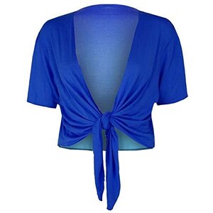 Cardigan Corto Donna Allegra K - Coprispalle Con Maniche 3/4, Aperto Davanti, In Poliestere Ed Elastan - Foto 10