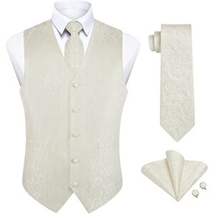 Cravatta Da Uomo In Seta Con Motivo Floreale Paisley, Bordeaux, Viola E Nero, Con Opzione Fazzoletto Da Taschino Abbinato - Italia - Foto 11