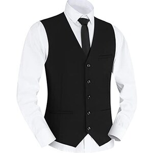 Gilet Uomo Elegante Senza Maniche - Cotone Per Matrimoni E Cerimonie, Taglie XS-4XL - Foto 5