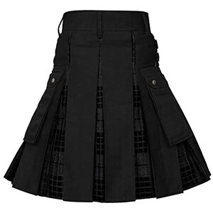 Cloud Kilt Uomo In Jeans 100% Cotone – Kilt Scozzese Moderno Con Tasche Cargo, Plissettato, Tartan – Per Matrimoni, Eventi E Uso Quotidiano - 2