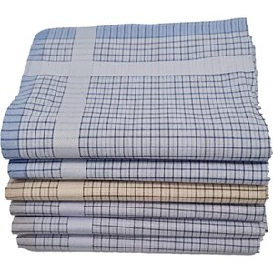 Fazzoletto A Quadri In Cotone 28x28 Cm, 3 Pezzi Colore Casuale, Uomo E Donna