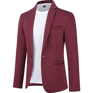 Blazer Uomo Slim Fit Un Bottone - Giacca Elegante Per Matrimoni, Business E Lavoro - Foto 9