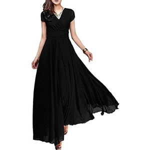 Abito Da Sera Lungo In Chiffon Ricamato - Vestito Da Cerimonia Con Fiori - Foto 3