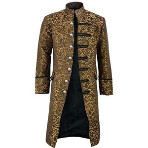 JiaMeng ZI Abbigliamento medievale da uomo retro vintage rinascimentale cappotto da uomo lungo
