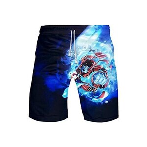 Pantaloncini Da Spiaggia Dragon Ball Z Goku Uomo - Stampato 3D, Poliestere, Coulisse Regolabile, Con Rete