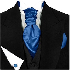 Cravatta Plastron Pre-annodata - Per Matrimoni E Cerimonie, Regolabile, Motivo Paisley - Foto 5