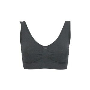 Icons Crop Top Beige A Coste In Microfibra Senza Cuciture - Foto 5