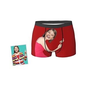 LucBuy Boxer Uomo Personalizzati Con Foto - Mutande Divertenti Con Stampa Faccia, Regalo Originale Per Lui