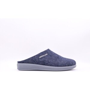 GRUNLAND LOCO CB2020 blu royal ciabatte pantofola uomo feltro re-soft