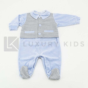 La Sartoria dei Piccoli Tutina  lt309 con clips sul retro