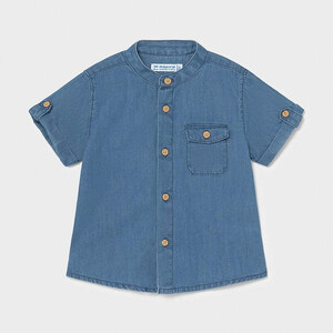 iDo camicia di jeans neonato lavaggio blu