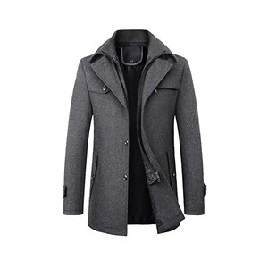 TRENCH CAPPOTTO UOMO Lana Senape Invernale Doppiopetto Slim M,L,XL,XXL EUR 39,90 - IT