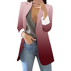 Blazer Donna In Velluto Maniche Lunghe - Giacca Da Lavoro Con Colletto Dentellato E Tasche