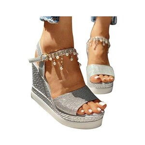 Mjgkhiy Scarpe Con Zeppa Donna Estive Eleganti Lacci Espadrillas Sandalo Moda Spiaggia Sandali