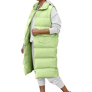 Gilet Lungo Trapuntato Bifacciale Da Donna Blu B8022B - Foto 6