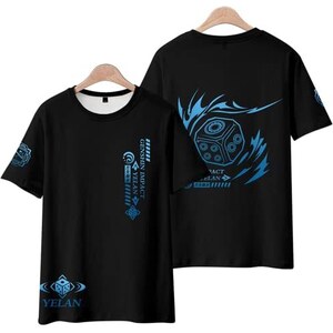 ZIBADTAL Genshin Impact - Maglietta estiva a maniche corte, stile