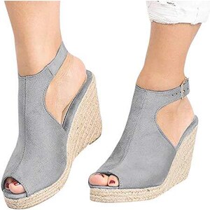 Sandali Donna JOMIX Zeppa - Vera Pelle Made In Italy, Strappo Regolabile - Foto 8