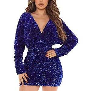 SEAUR Abito Corto da Donna Sexy Abito Aderente a Vita Elastica Tinta