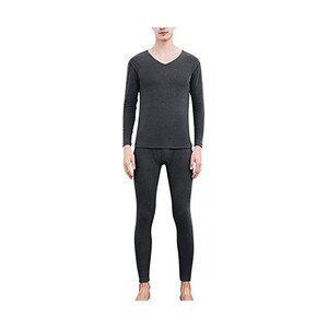 3 Set Di Biancheria Intima Termica Invernale Uomo - Mutande E Canottiera Foderati In Pile, Caldo Traspirante Per Sport E Caccia, Nero - 5