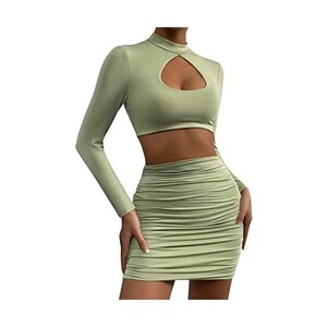 Abito lungo svasato, collo tondo, maniche lunghe La Redoute Collections | La Redoute