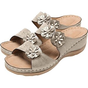 LCpddajlspig Scarpe Mare Donna Moda Eleganti Sexy Pantofole Sandalo Plateau Zeppa Casual Scarpe Estive Sandali Con Tacco Punta Aperta Comodi Piatte Sandali Con Zeppa Ciabatte - Foto 6