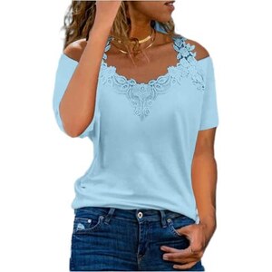 Maglietta Donna Sofia's Choice A Maniche Corte Con Scollo A V: Il Basic Comodo In Cotone Per Ogni Stagione