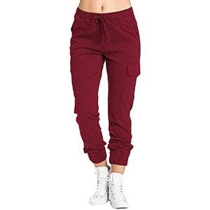 Pantaloni Cargo Uomo ORANDESIGNE Con Coulisse E Tasche Laterali | Comodi Pantaloni Casual E Da Lavoro In Poliestere, Vita Regolabile, Colore Unico