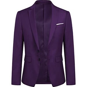 Giacca Uomo Elegante Slim Fit - Blazer Formale 2 Bottoni Per Cerimonie E Ufficio - Foto 6