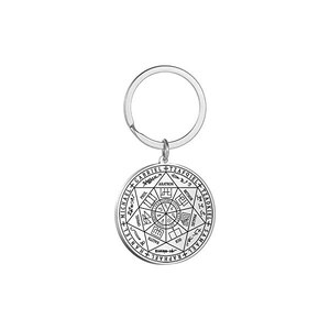Portachiavi Uomo E Donna In Acciaio Inox – Ciondolo Nodo Celtico E Strega – Regalo Antistress - 3