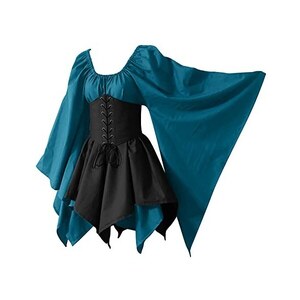 Abito Floreale Vittoriano Scarlet Darkness - Con Corsetto E Spalline, Tessuto Poliestere Elastan, Taglie Donna - Foto 3