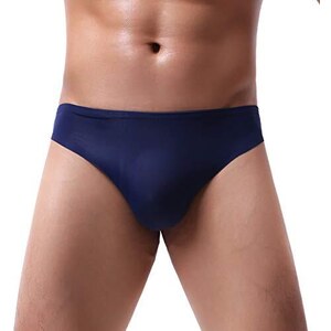 SLIP DA UOMO Quick Dry e Sexy vita bassa in tessuto viscosa tinta unita