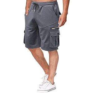 TONY BACKER Pantaloncini Cargo Uomo Shorts Pantaloncini Cargo In Cotone Multi Tasca Estate Pantaloni Corti As6 Waist Numeric 30 Nero 30 Pu Tong 102841520 - 10