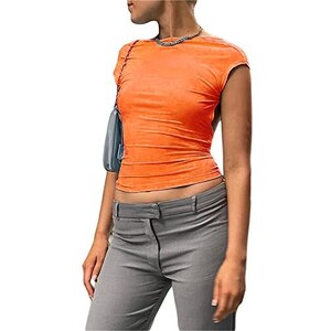 Navneet Maglia da donna con spalle scoperte, senza pancia, a