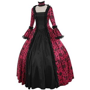 Abo medievale rinascimentale da donna abo vtoriano maniche lunghe bianco Vintage Costume Cosplay abi Queen Dress Plus Size XXL  200000532