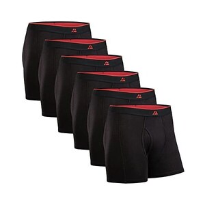 JARAQ Boxer Uomo Bamb&ugrave; 6 Pezzi - Comfort Massimo Senza Etichette, Gamba Lunga
