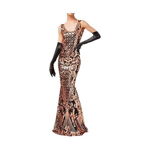 Abito Da Sera Donna Anni '20 Con Paillettes E Frange - Lungo, Sexy, Per Feste E Matrimoni