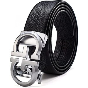 Cintura A Cricchetto Cintura Uomo In Vera Pelle Di Serpente Con Fibbia Automatica A Cricchetto - Elegante E Pratica! Cintura Automatica Uomo - Foto 13