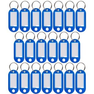 20 Portachiavi In Plastica - Etichette Colorate Per Organizzazione Chiavi, Viaggi E Animali Domestici - Foto 11