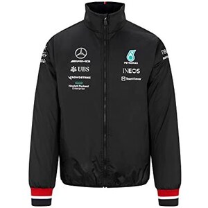 Giacca Bomber Ufficiale Mercedes AMG Petronas F1 - Stemma Squadra, Tasche Con Cerniera, Colore Team - 5