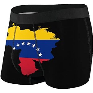 Boxer da uomo con stampa in pelliccia di mucca (multi-sfaccettato) boxer elastici da uomo leggings mutande, nero, Medium