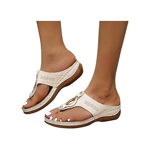 Sandali Infradito Donna In Pelle Con Supporto Plantare - Comode E Chic Per L'Estate
