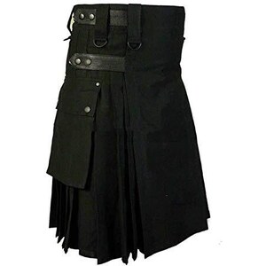 Punk Rave Uomini Gonna Kilt Dieselpunk Nera Goth Steampunk Apocalittica - Foto 9