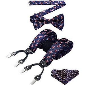 Bretelle Uomo In Pelle 2 Pollici Con Clip Regolabili X-Back - Black - Foto 2