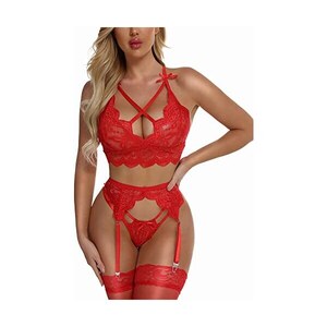 Sissy Abbigliamento Per Gli Uomini Sexy Sissy Lingerie Pizzo Biancheria Intima Degli Uomini Reggiseno Mutandine Crossdress Gamba Anello Cinghia Perizoma Pura Erotico Elasti, Nero , S - Foto 4