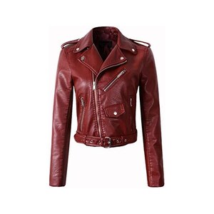 Giacca In Pelle PU Da Donna Con Borchie Punk Rock Biker Rider Giacca Retrò Graffiti Flame Print Short Coat Top In Pelle, Nero, XL - Foto 3