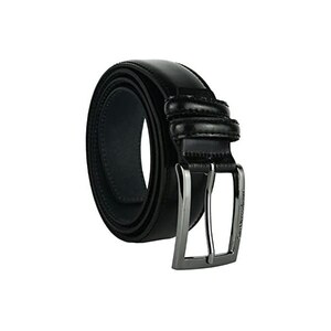 Cintura Uomo In Vera Pelle Leatherboss - Elegante E Casual, Colore Nero