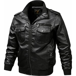 Fashion_First Cafe Racer Brando - Giacca In Pelle Da Motociclista Retrò Da Uomo, I  Triplo Punto Vera Pelle L 117304177
