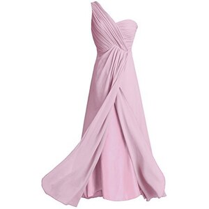 Vestito Donna Abito Lungo Cerimonia Tinta Unita Party Maxi Dress CG-DR2863 Rosa