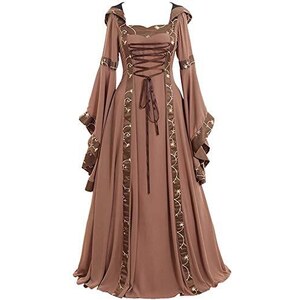 SCARLET DARKNESS Abito rinascimentale da donna, senza maniche